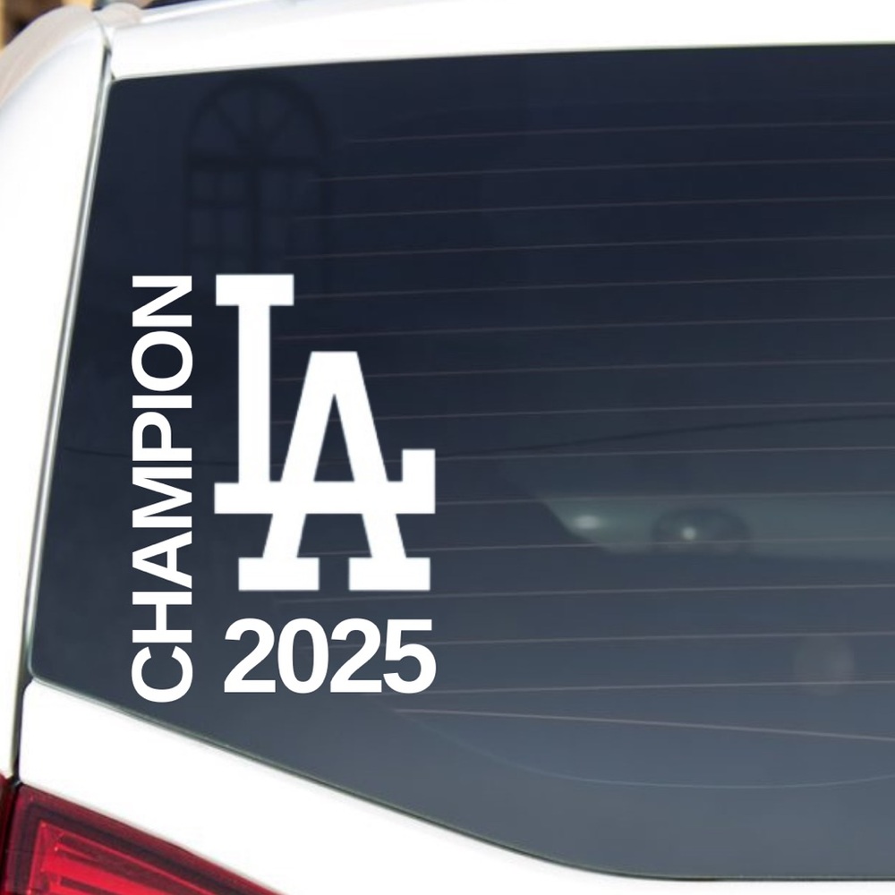One Los Angeles Champion 2025 Decal Sticker For Car Windows - 5 Inches Tall